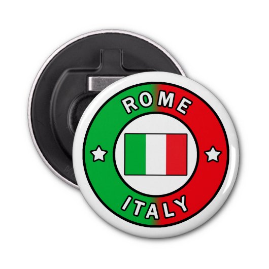 Rome Italië Button Flesopener (Voorkant)