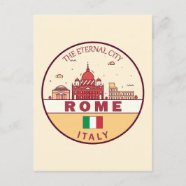 Rome Italië City Skyline Emblem Briefkaart