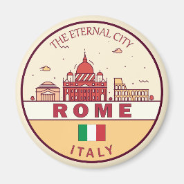 Rome Italië City Skyline Emblem Magneet