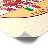 Rome Italië City Skyline Emblem Poster (Hoek)