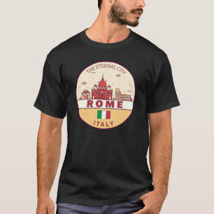 Rome Italië City Skyline Emblem T-shirt
