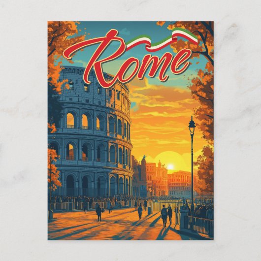 Rome, Italië: Colosseum Adventure Travel Briefkaart (Voorkant)