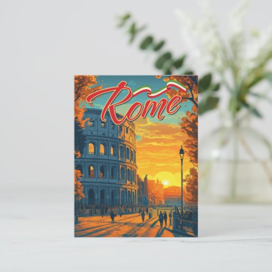 Rome, Italië: Colosseum Adventure Travel Briefkaart (Staand voorkant)