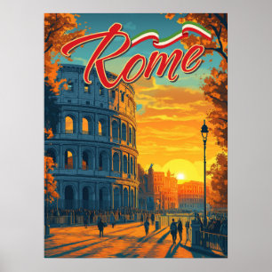 Rome, Italië: Colosseum Adventure Travel Poster