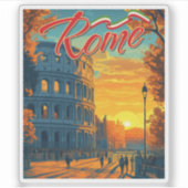 Rome, Italië: Colosseum Adventure Travel Sticker (Voorkant)