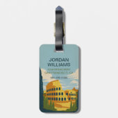 Rome, Italië Colosseum Bagagelabel (Achterkant verticaal)