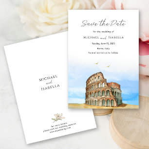 Rome Italië Colosseum Destination Huwelijk Save The Date