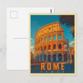 Rome Italië: Colosseum en oude wonderen Briefkaart (Voorkant / Achterkant)