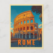 Rome Italië: Colosseum en oude wonderen Briefkaart (Voorkant)