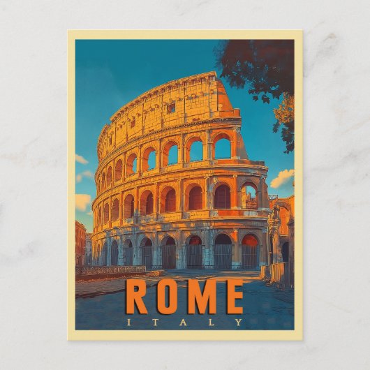 Rome Italië: Colosseum en oude wonderen Briefkaart (Voorkant)