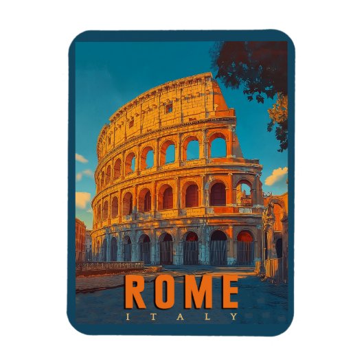 Rome Italië: Colosseum en oude wonderen Magneet (Verticaal)