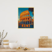  Rome Italië: Colosseum en oude wonderen Poster (Keuken)