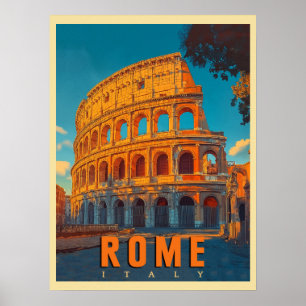 Rome Italië: Colosseum en oude wonderen Poster