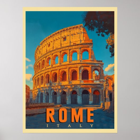  Rome Italië: Colosseum en oude wonderen Poster (Voorkant)