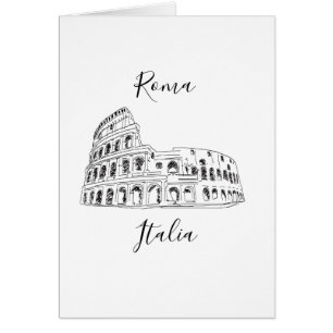 Rome Italië Colosseum Illustratie Kaart