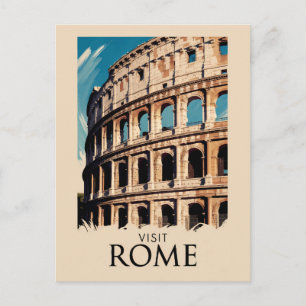 Rome Italië Colosseum Illustratie Reiskunst Briefkaart