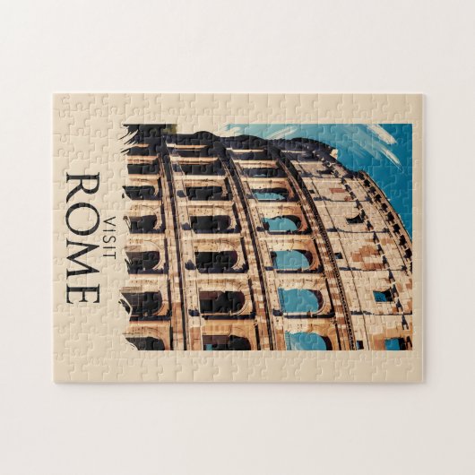Rome Italië Colosseum Illustratie Reiskunst Legpuzzel (Horizontaal)