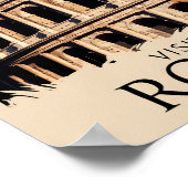 Rome Italië Colosseum Illustratie Reiskunst Poster (Hoek)