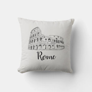 Rome Italië Colosseum Illustration Pillow Kussen