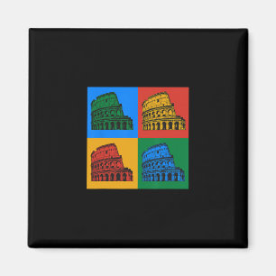 Rome Italië Colosseum Pop Art Kleuren Portret Reis Magneet