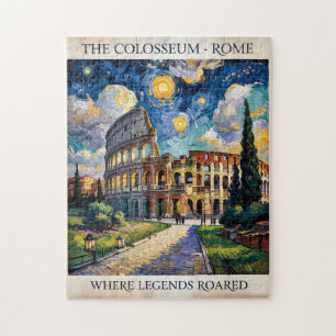 Rome Italië Colosseum Reis Van Gogh Sterrennacht Legpuzzel