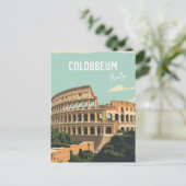 Rome Italië Colosseum Reiskunst Briefkaart (Staand voorkant)