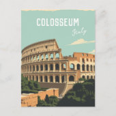 Rome Italië Colosseum Reiskunst Briefkaart (Voorkant)