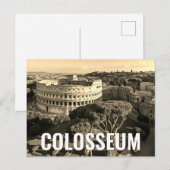 Rome Italië Colosseum Reiskunst Briefkaart (Voorkant / Achterkant)