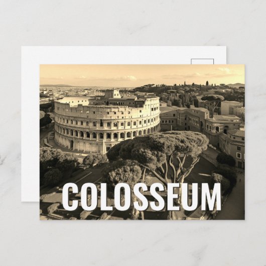 Rome Italië Colosseum Reiskunst Briefkaart (Voorkant / Achterkant)