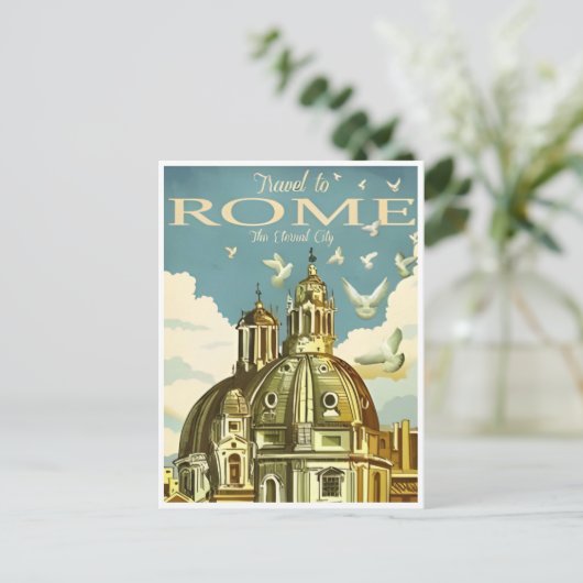 Rome Italië Colosseum Reizen Kunst  stad Briefkaart (Staand voorkant)