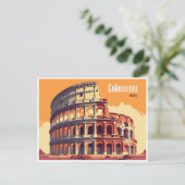 Rome Italië Colosseum Reizen Kunst  stad Briefkaart (Staand voorkant)