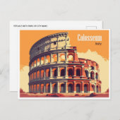 Rome Italië Colosseum Reizen Kunst  stad Briefkaart (Voorkant / Achterkant)