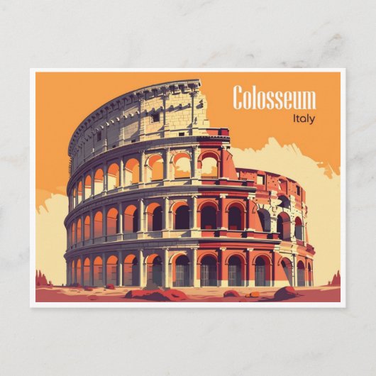 Rome Italië Colosseum Reizen Kunst  stad Briefkaart (Voorkant)