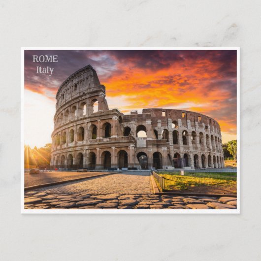 Rome Italië Colosseum Reizen Kunst  stad Briefkaart (Voorkant)