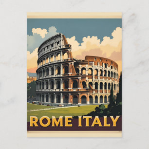 Rome Italië Colosseum Reizen Kunst Vintage ansicht Briefkaart