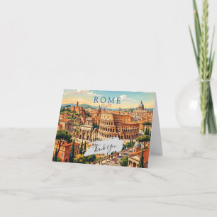 Rome Italië Colosseum Reizen Kunst Vintage Bedankkaart