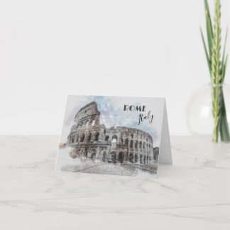 Rome Italië Colosseum Reizen Kunst Vintage Bedankkaart