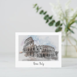 Rome Italië Colosseum Reizen Kunst Vintage Briefkaart