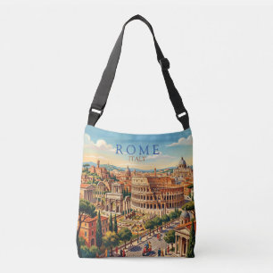 Rome Italië Colosseum Reizen Kunst Vintage Crossbody Tas