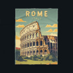 Rome Italië Colosseum Reizen Kunst Vintage Fleece Deken<br><div class="desc">Rome Colosseum vector kunst ontwerp. Rome ligt in het midden-westerne deel van het Italiaans schiereiland,  in Lazio,  langs de oevers van de Tiber.</div>