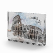 Rome Italië Colosseum Reizen Kunst Vintage Fotoblokken (Rechts)