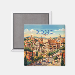 Rome Italië Colosseum Reizen Kunst Vintage Magneet