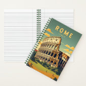 Rome Italië Colosseum Reizen Kunst Vintage Notitieboek (Binnen)