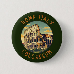 Rome Italië Colosseum Reizen Kunst Vintage Ronde Button 5,7 Cm