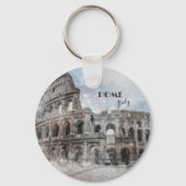 Rome Italië Colosseum Reizen Kunst Vintage Sleutelhanger (Achterkant)