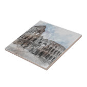 Rome Italië Colosseum Reizen Kunst Vintage Tegeltje (Zijkant)