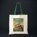 Rome Italië Colosseum Reizen Kunst Vintage Tote Bag<br><div class="desc">Rome Colosseum vector kunst ontwerp. Rome ligt in het midden-westerne deel van het Italiaans schiereiland,  in Lazio,  langs de oevers van de Tiber.</div>