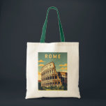 Rome Italië Colosseum Reizen Kunst Vintage Tote Bag<br><div class="desc">Rome Colosseum vector kunst ontwerp. Rome ligt in het midden-westerne deel van het Italiaans schiereiland,  in Lazio,  langs de oevers van de Tiber.</div>