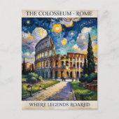 Rome Italië Colosseum Reizen Van Gogh Sterrennacht Briefkaart (Voorkant)
