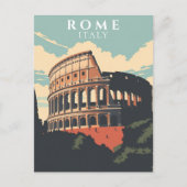 Rome Italië Colosseum Retro Italiaanse architectuu Briefkaart (Voorkant)